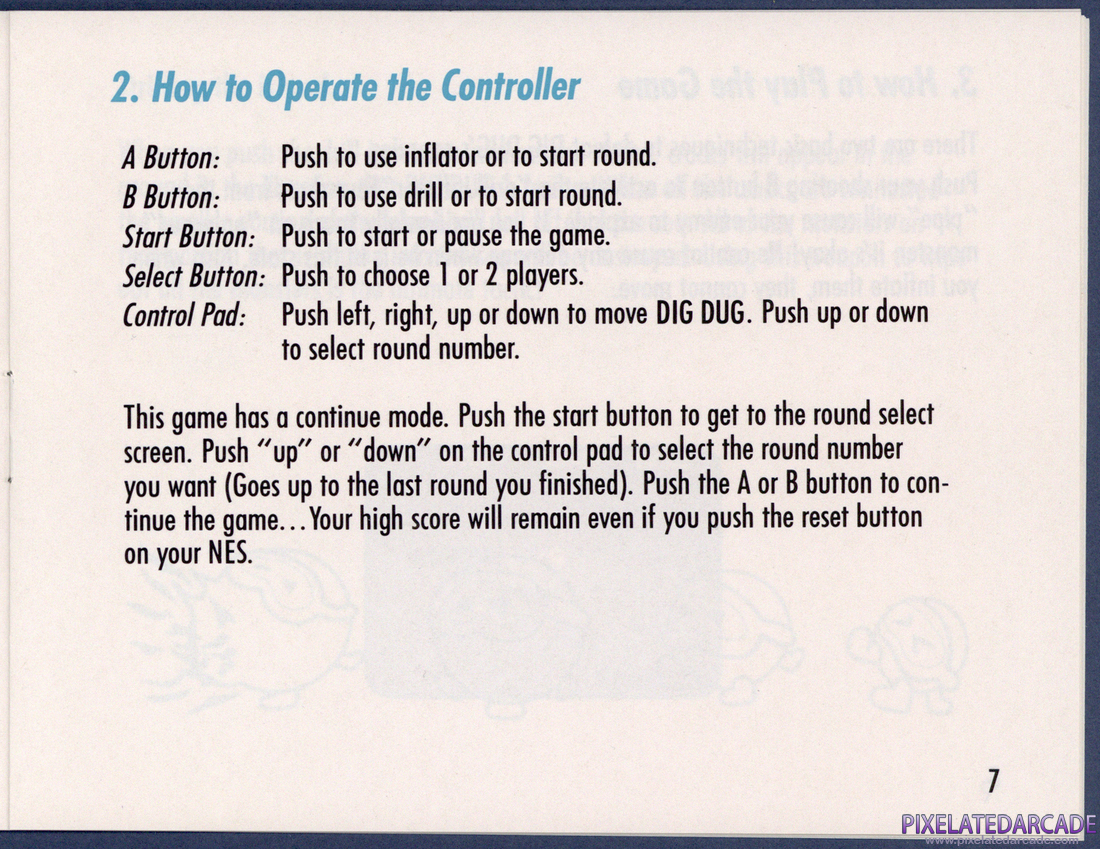 Dig Dug II: Instruction Manual - Page 7