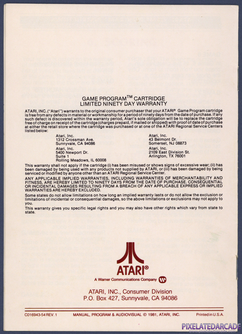 Haunted House: Instruction Manual - Back Cover