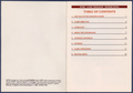 Table of Contents