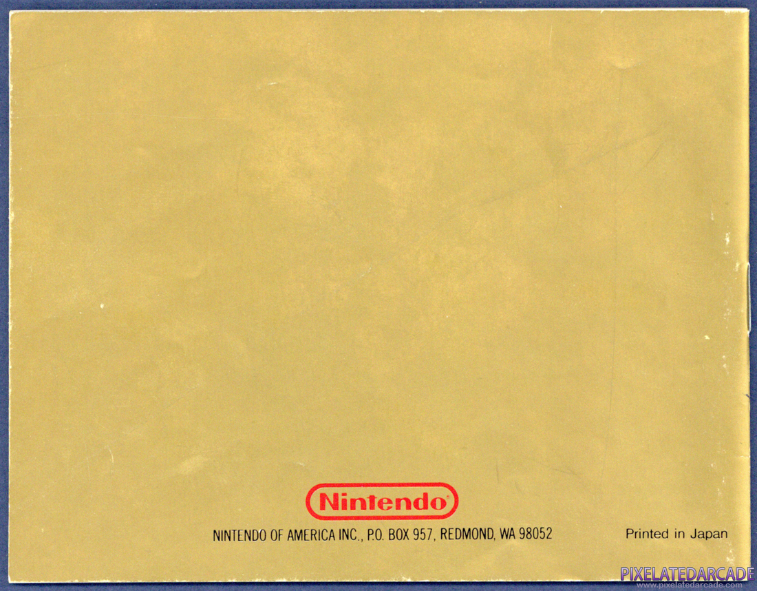 The Legend of Zelda: Instruction Manual - Back Cover