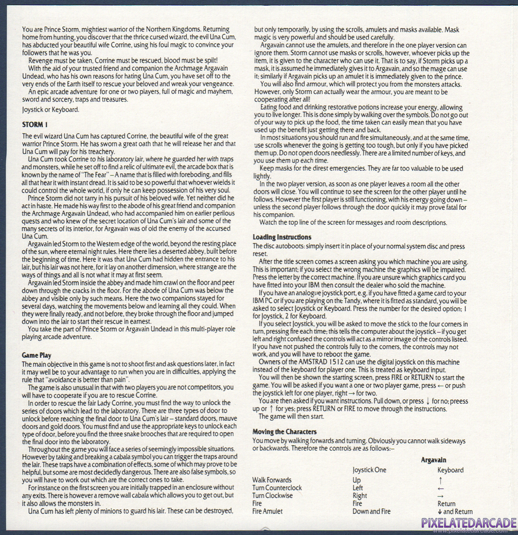 Storm: Instruction Manual - Page 1