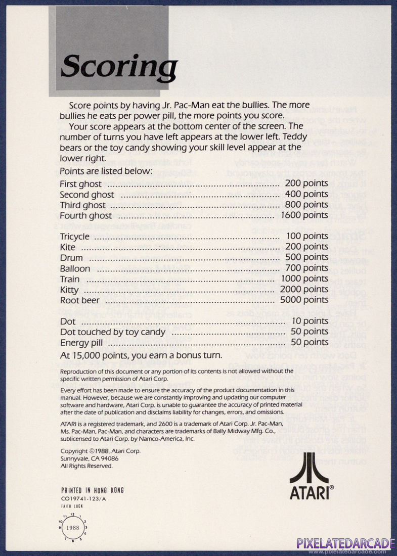 Jr. Pac-Man: Instruction Manual - Page 3