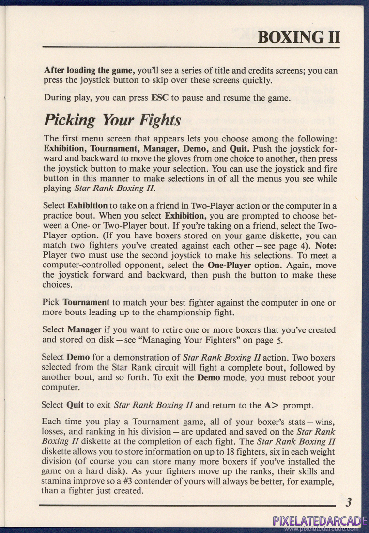 Star Rank Boxing II: Instruction Manual - Page 3