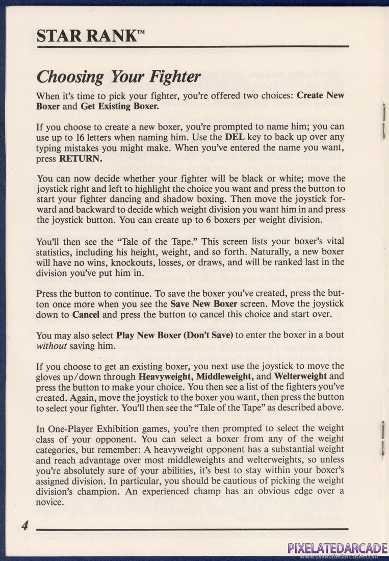 Star Rank Boxing II: Instruction Manual - Page 4