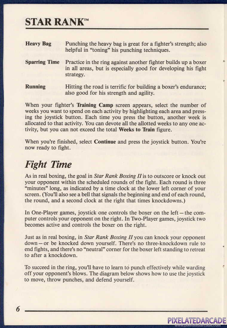 Star Rank Boxing II: Instruction Manual - Page 6