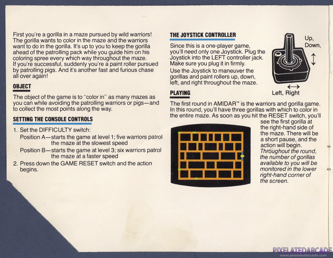 Amidar: Instruction Manual - Page 2