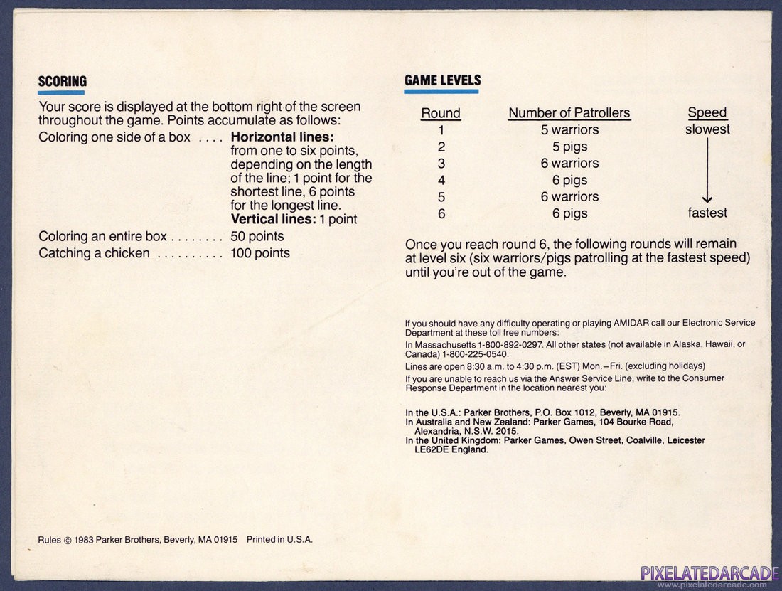 Amidar: Instruction Manual - Page 8