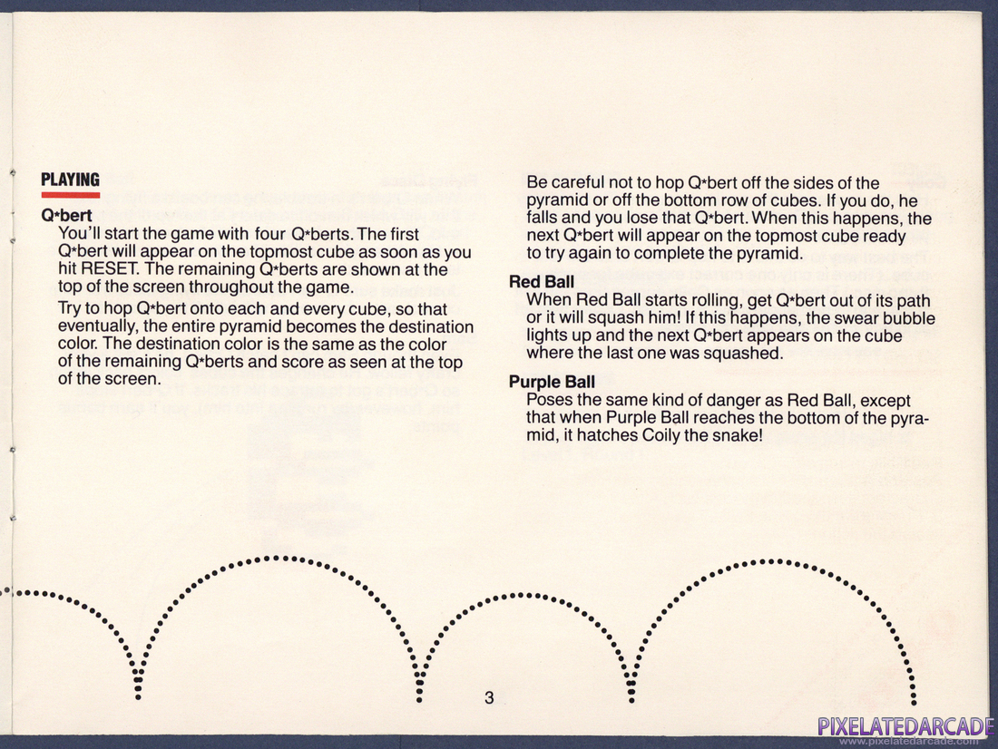 Q*bert: Instruction Manual - Page 3