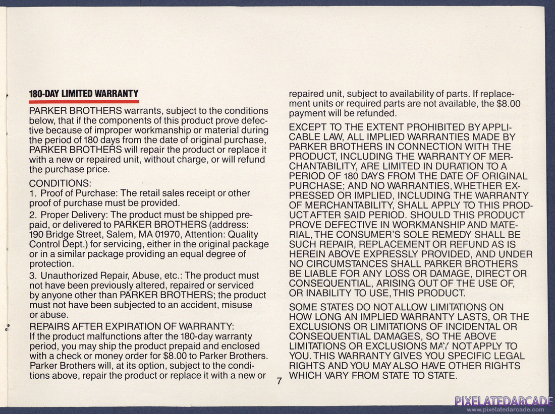 Q*bert: Instruction Manual - Page 7