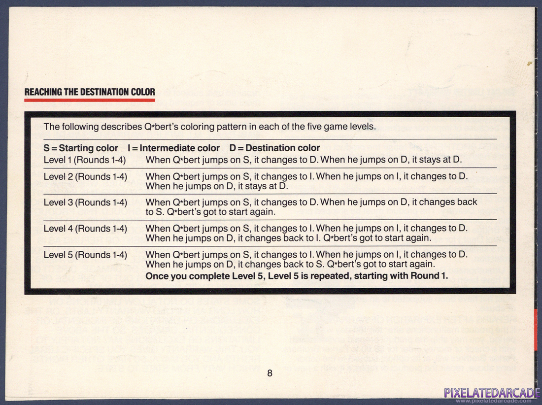 Q*bert: Instruction Manual - Page 8