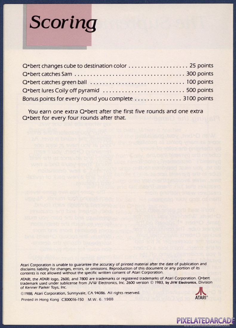 Q*bert: Instruction Manual - Page 6