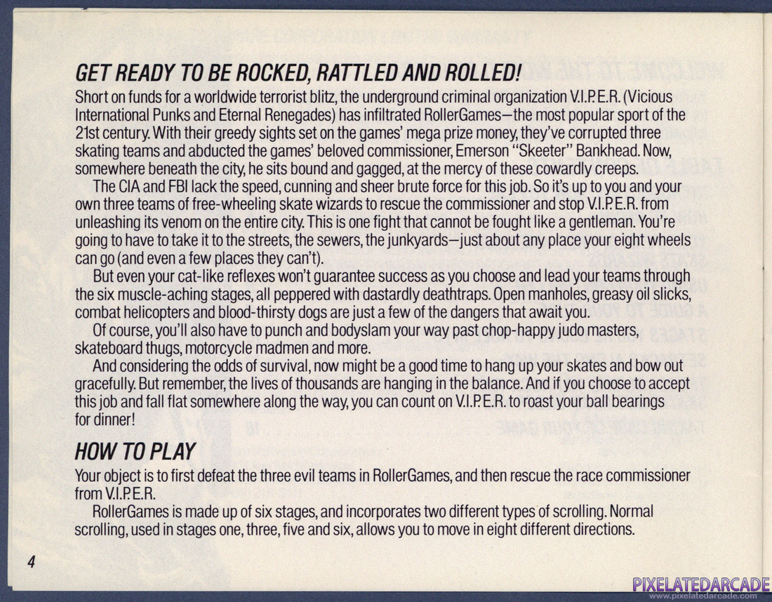 Rollergames: Instruction Manual - Page 4
