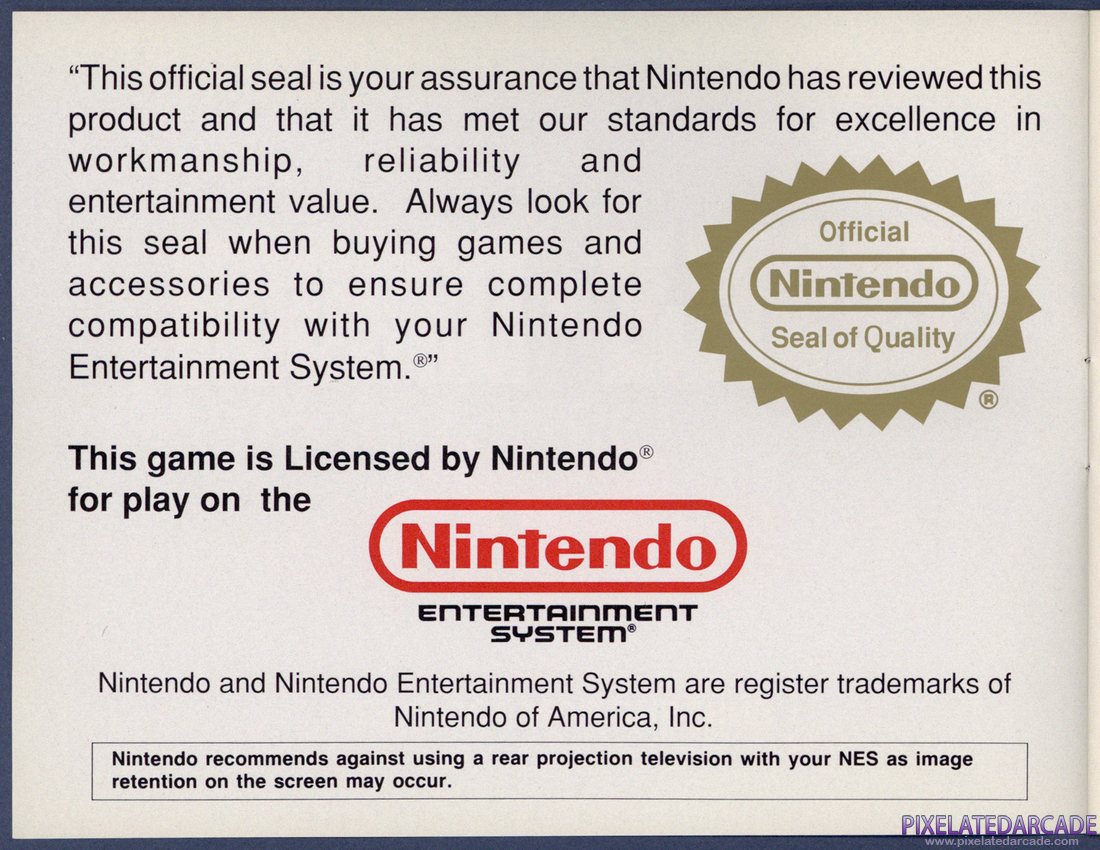 Castle of Dragon: Instruction Manual - Copyright