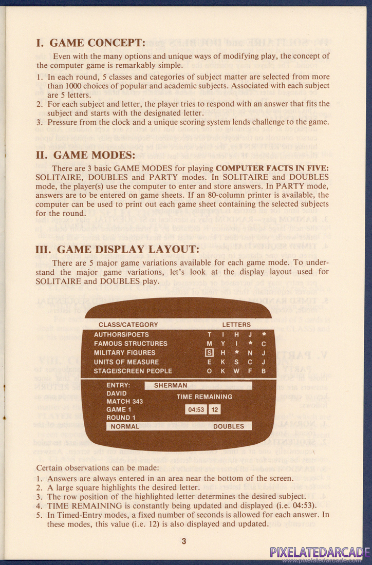 Computer Facts in Five: Instruction Manual - Page 3
