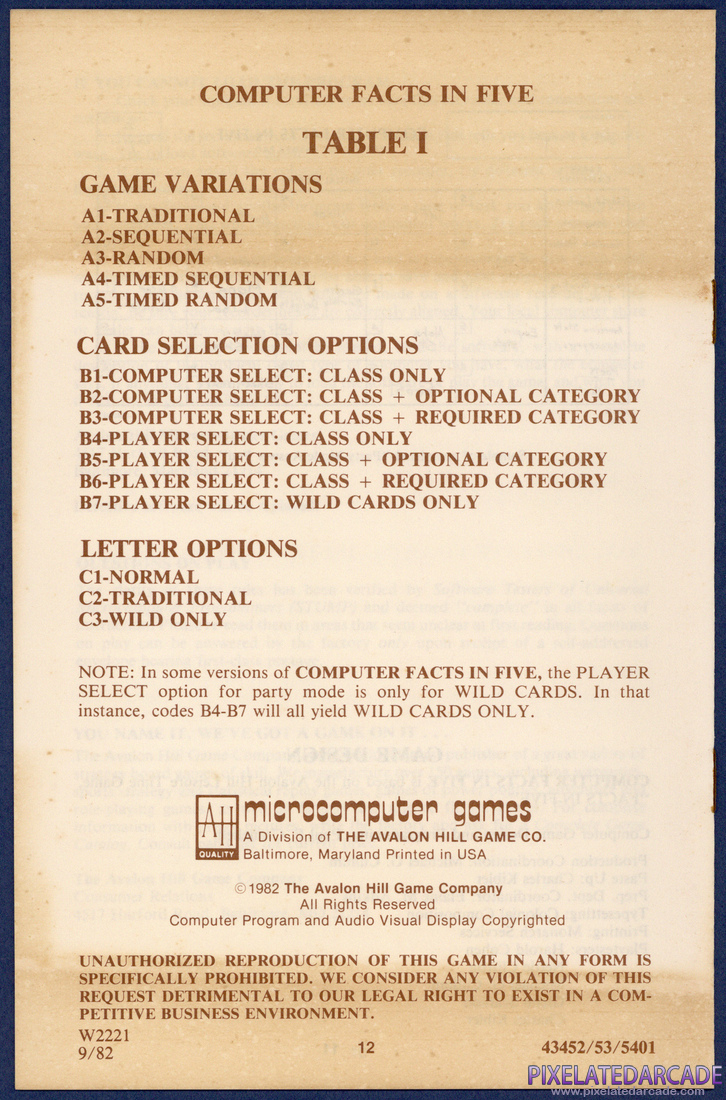 Computer Facts in Five: Instruction Manual - Page 12