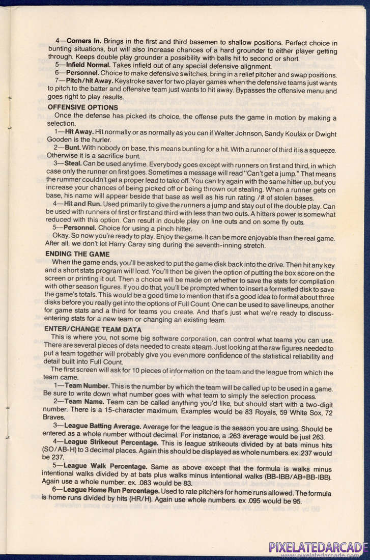 Full Count Baseball: Instruction Manual - Page 5