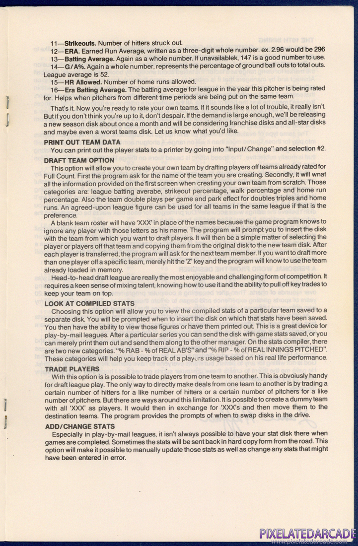 Full Count Baseball: Instruction Manual - Page 7