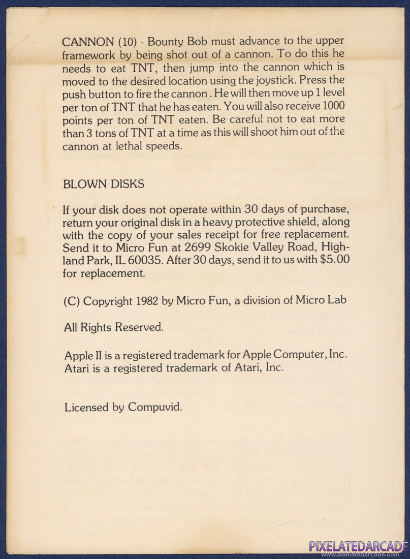 Miner 2049er: Instruction Manual - Page 4