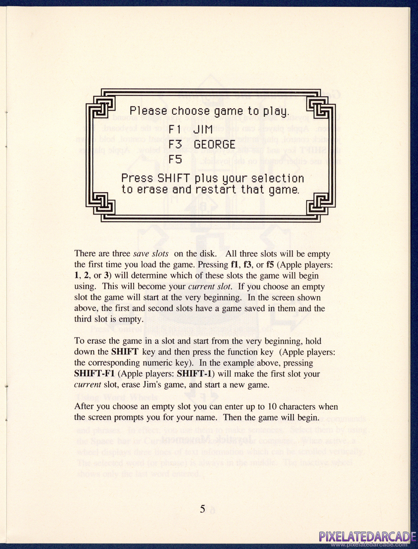 Labyrinth: The Computer Game: Instruction Manual - Page 5