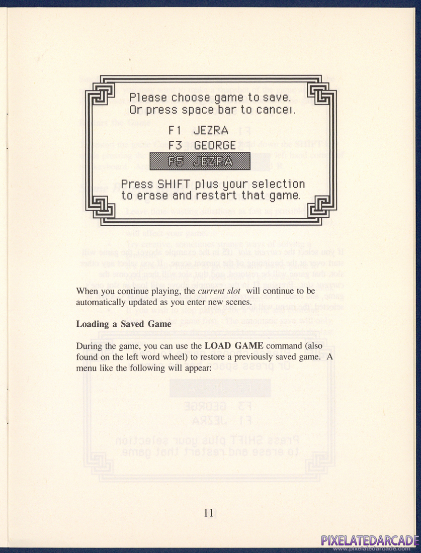 Labyrinth: The Computer Game: Instruction Manual - Page 11
