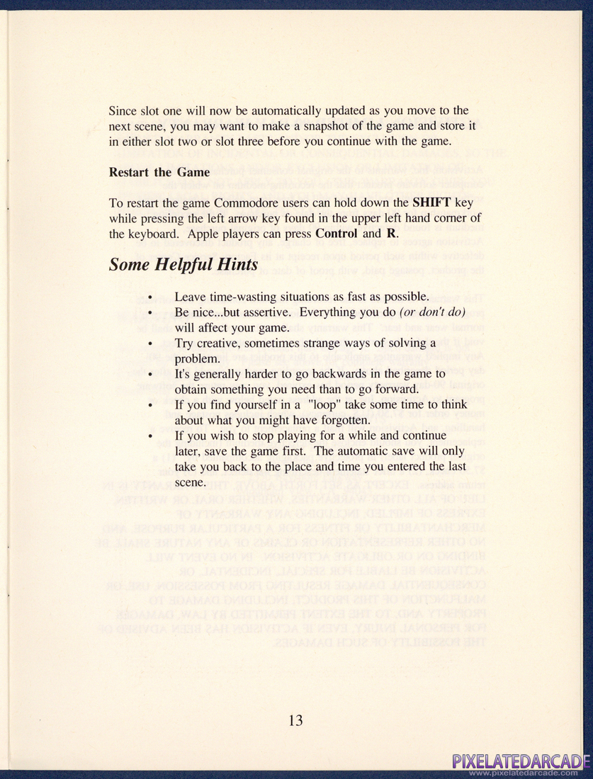Labyrinth: The Computer Game: Instruction Manual - Page 13