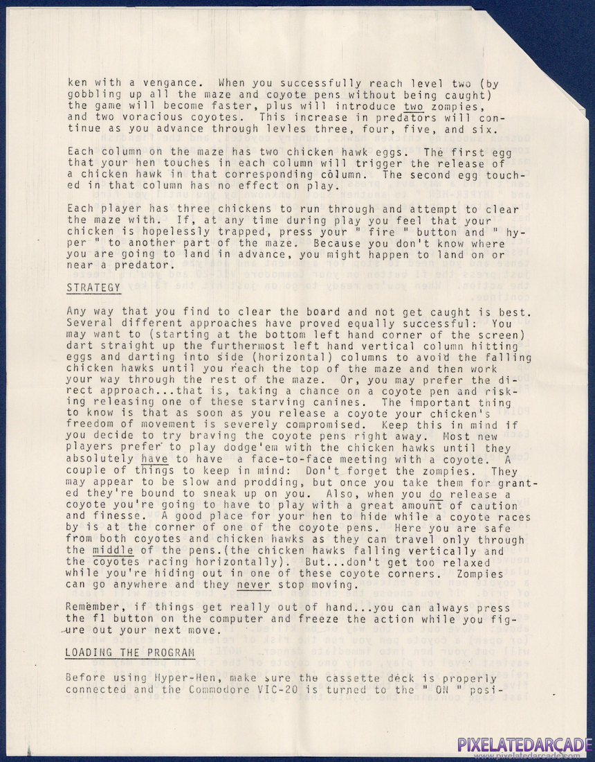 Hyper-Hen: Instruction Manual - Page 2