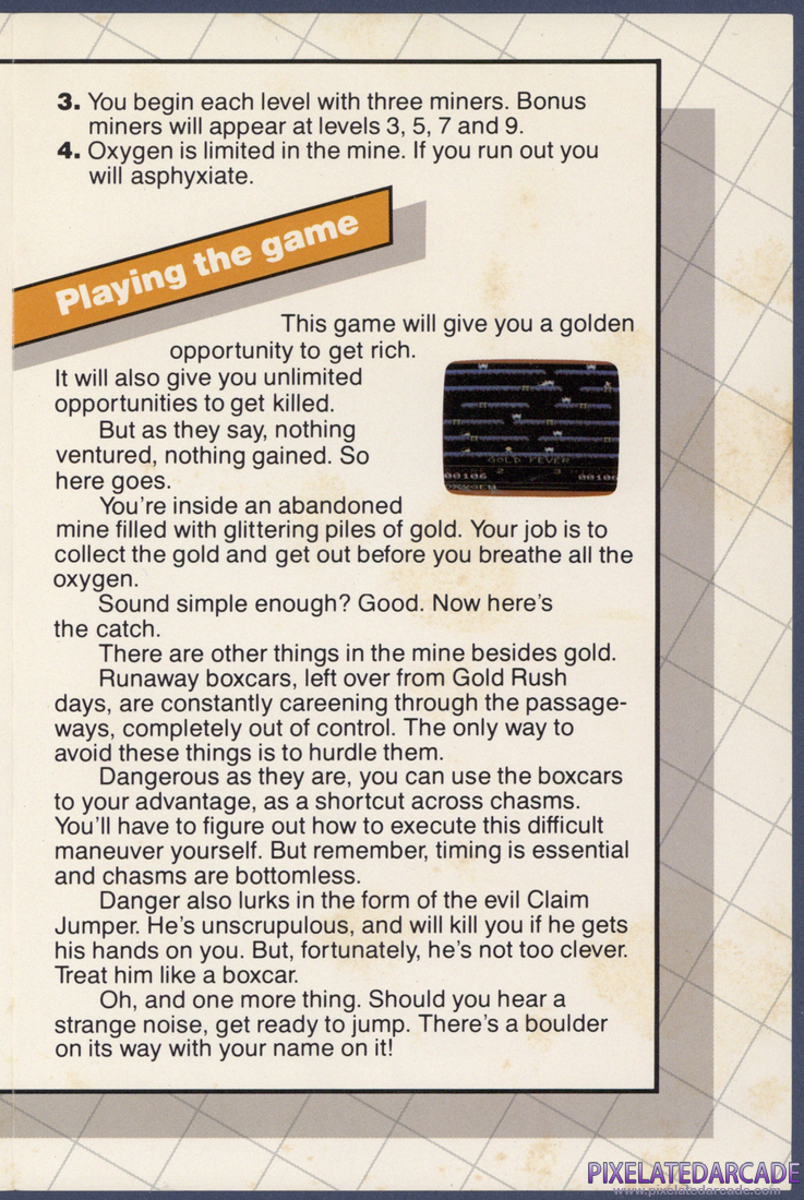 Gold Fever!: Instruction Manual - Page 3