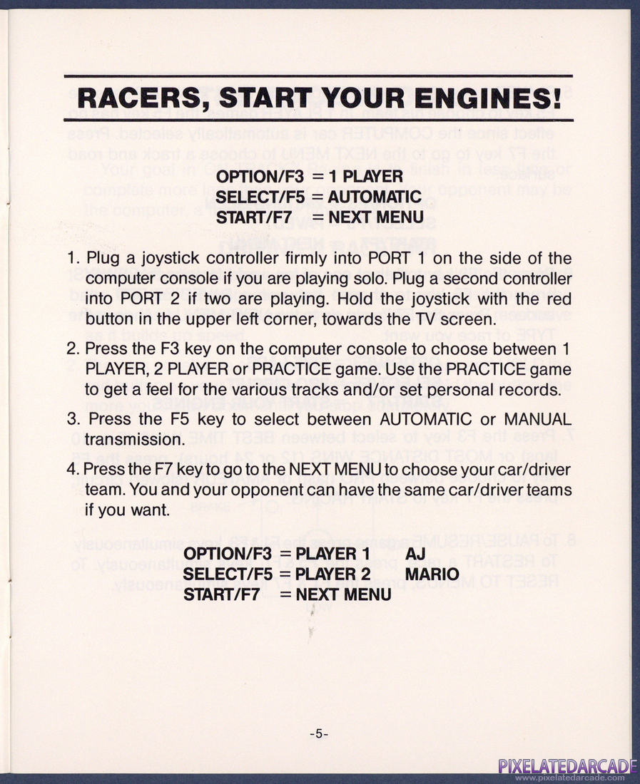 On-Track Computer Model Car Racing: Instruction Manual - Page 5