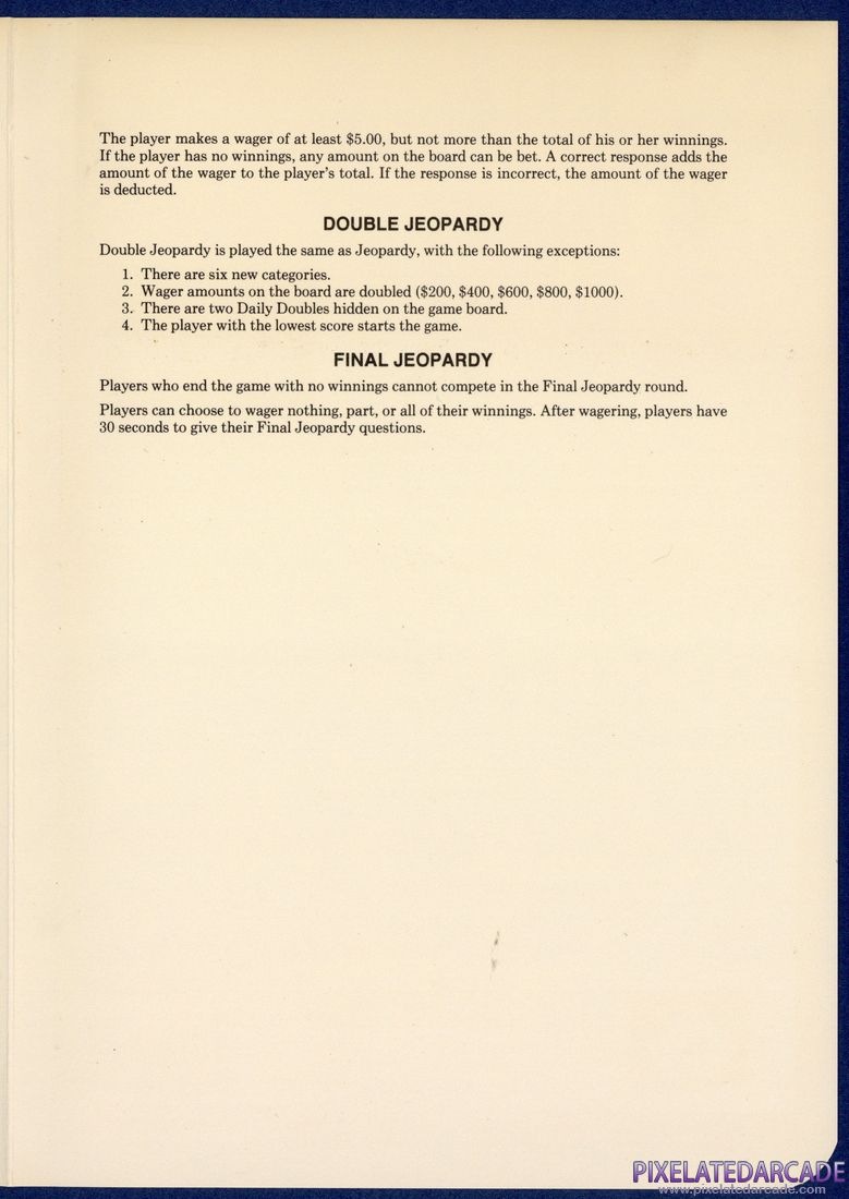 Jeopardy!: Instructions - Page 2