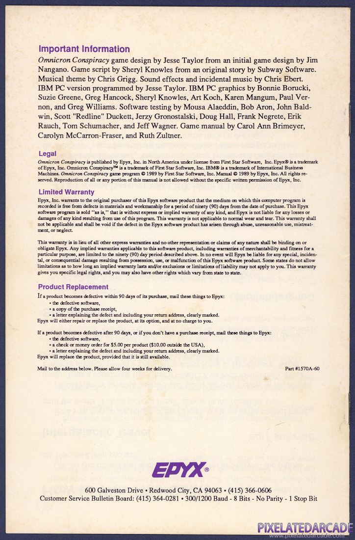 Omnicron Conspiracy: Instruction Manual - Page 12