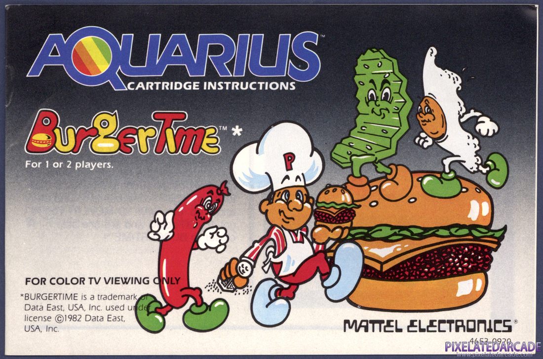 BurgerTime: Instruction Manual - Front Cover