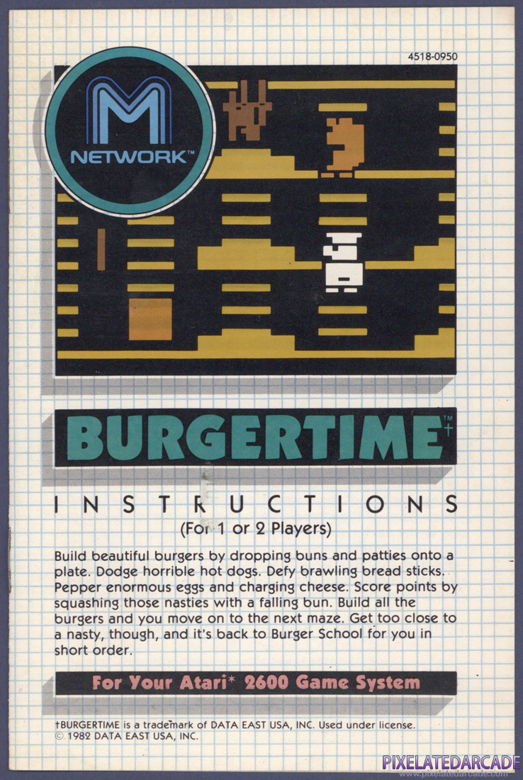 BurgerTime: Instruction Manual - Page 1