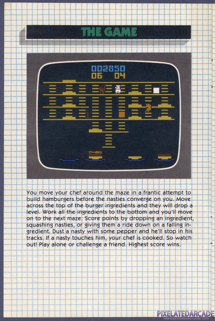BurgerTime: Instruction Manual - Page 2