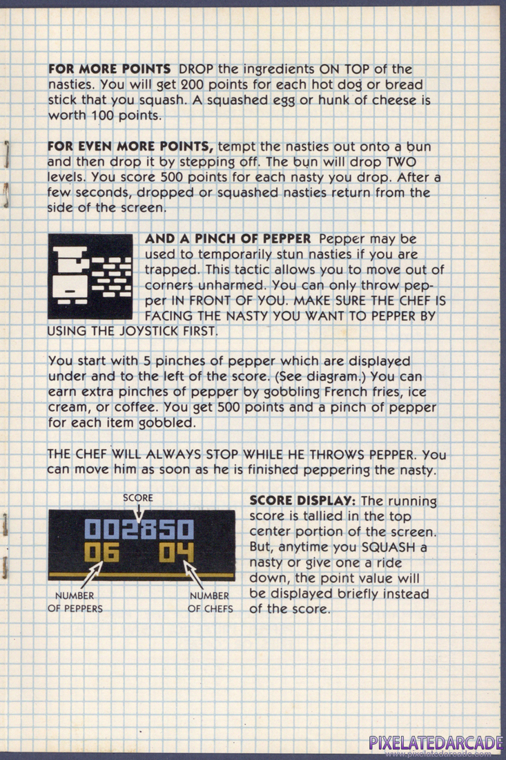 BurgerTime: Instruction Manual - Page 5
