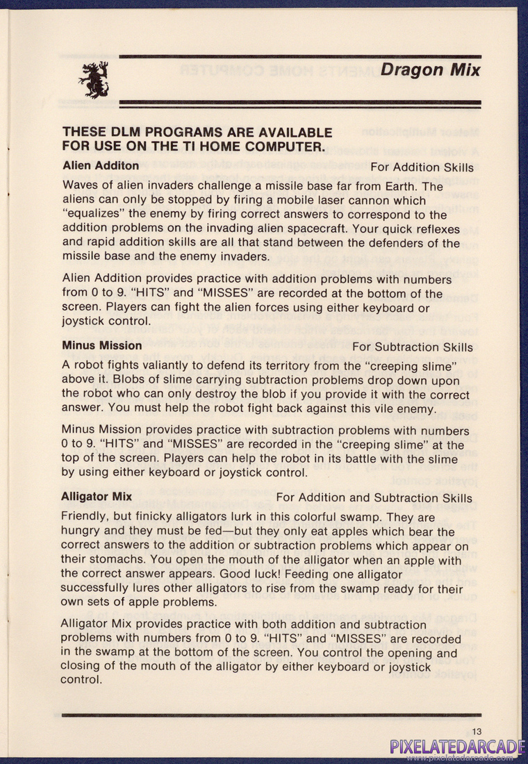 Dragon Mix: Instruction Manual - Page 13