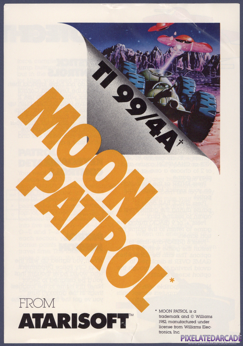 Moon Patrol: Instruction Manual - Page 1