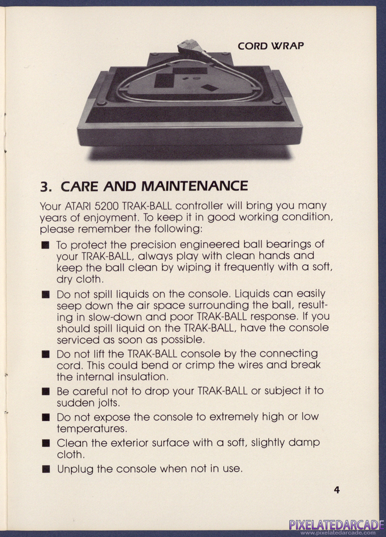 Trak-Ball Controller: Atari 5200 Trak-Ball Instruction Manual - Page 7