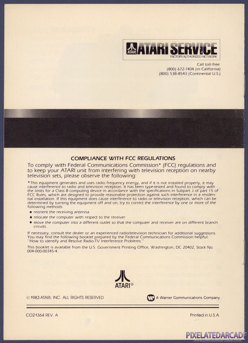 Trak-Ball Controller: Atari 5200 Trak-Ball Instruction Manual - Page 8