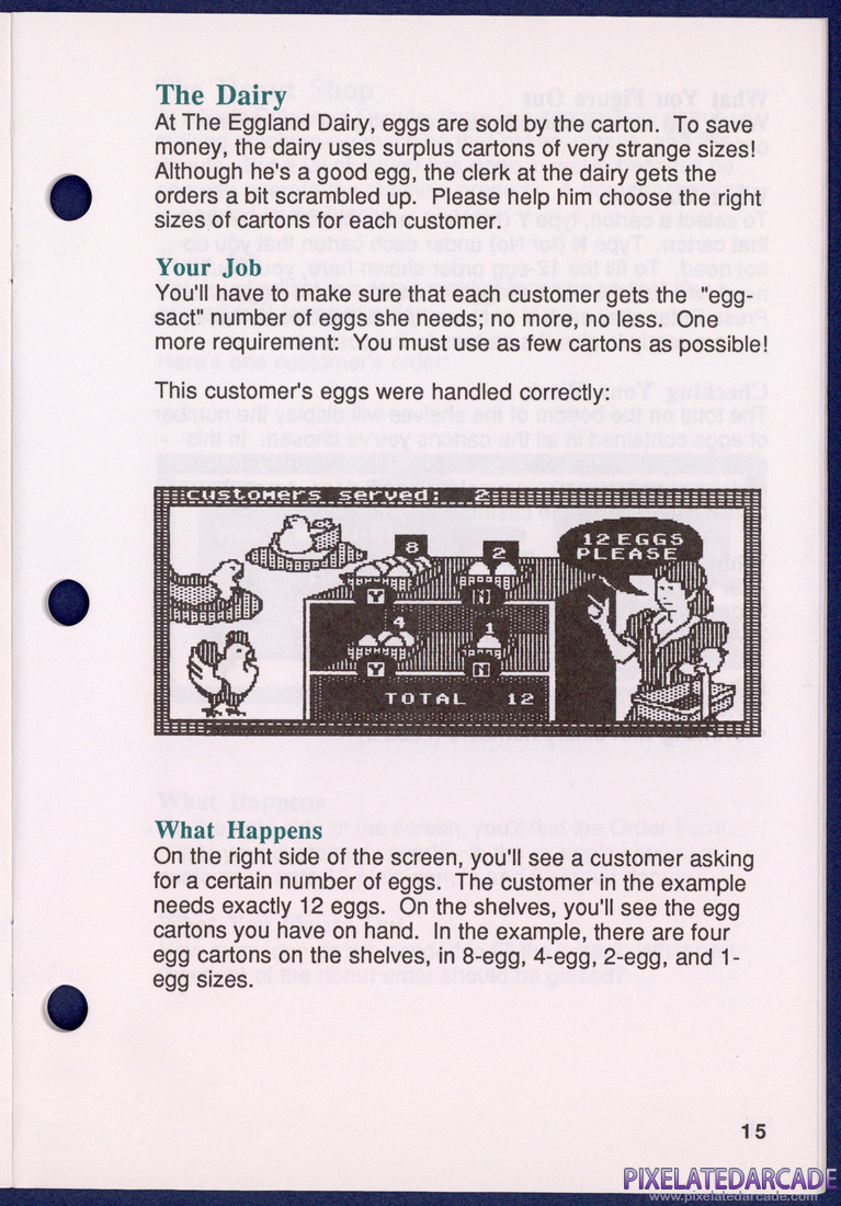 Math Shop: Instruction Manual - Page 15