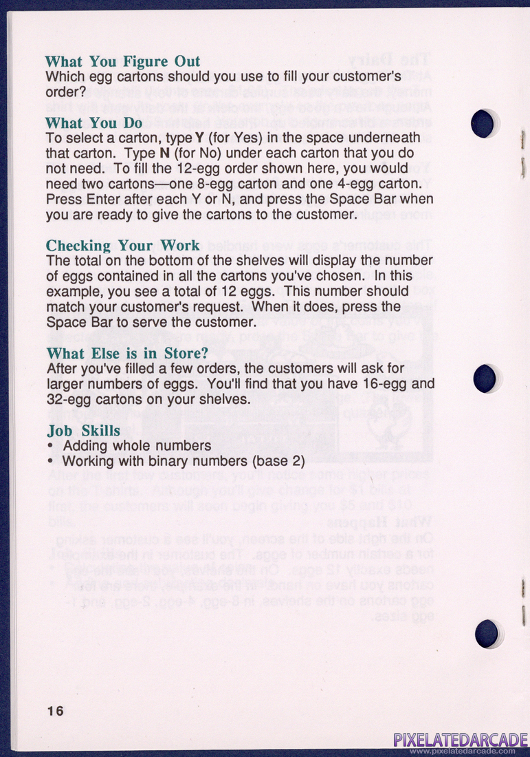 Math Shop: Instruction Manual - Page 16