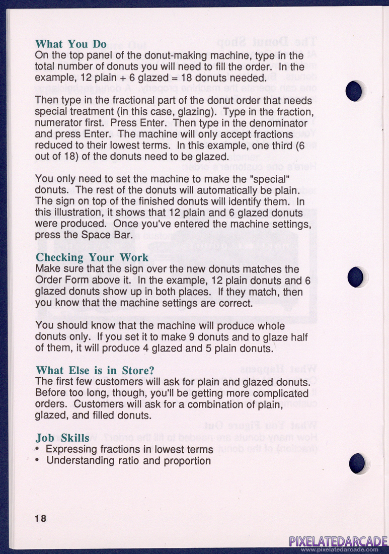 Math Shop: Instruction Manual - Page 18