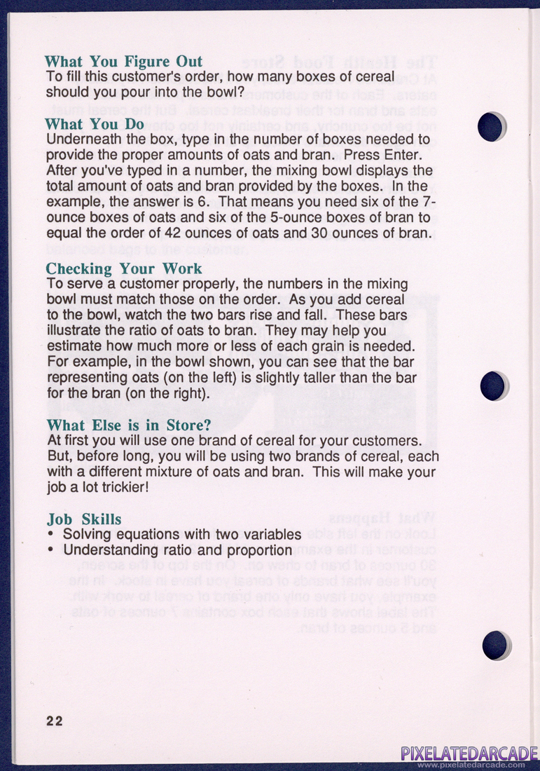 Math Shop: Instruction Manual - Page 22