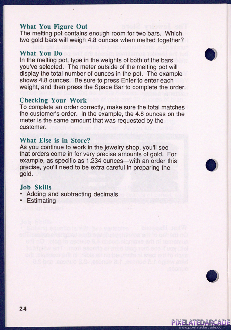 Math Shop: Instruction Manual - Page 24