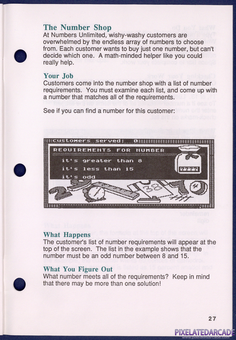 Math Shop: Instruction Manual - Page 27