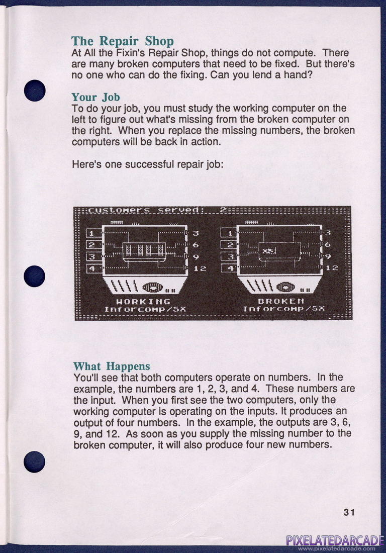 Math Shop: Instruction Manual - Page 31