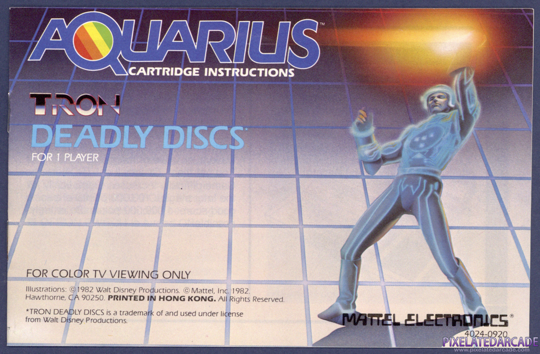 TRON: Deadly Discs: Instruction Manual - Front Cover