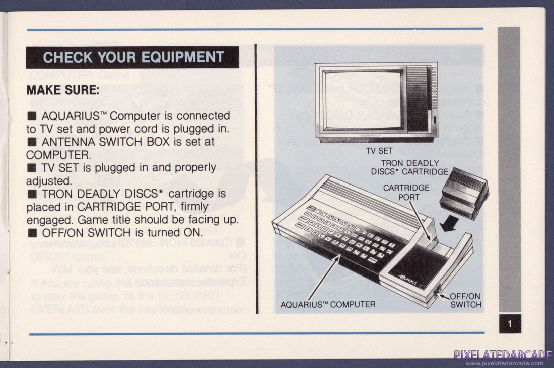 TRON: Deadly Discs: Instruction Manual - Page 1