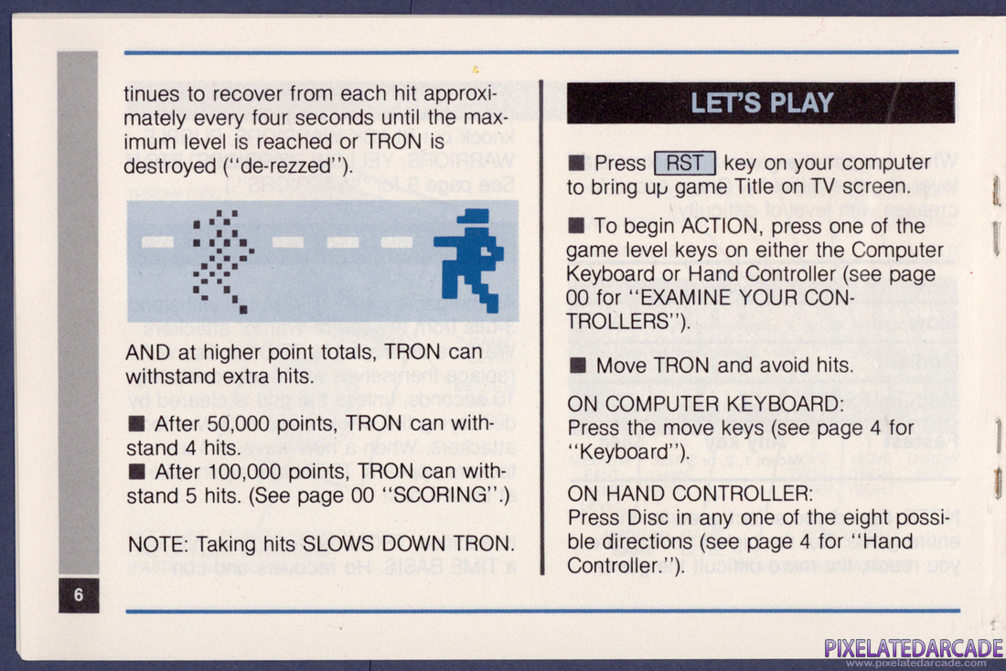 TRON: Deadly Discs: Instruction Manual - Page 6