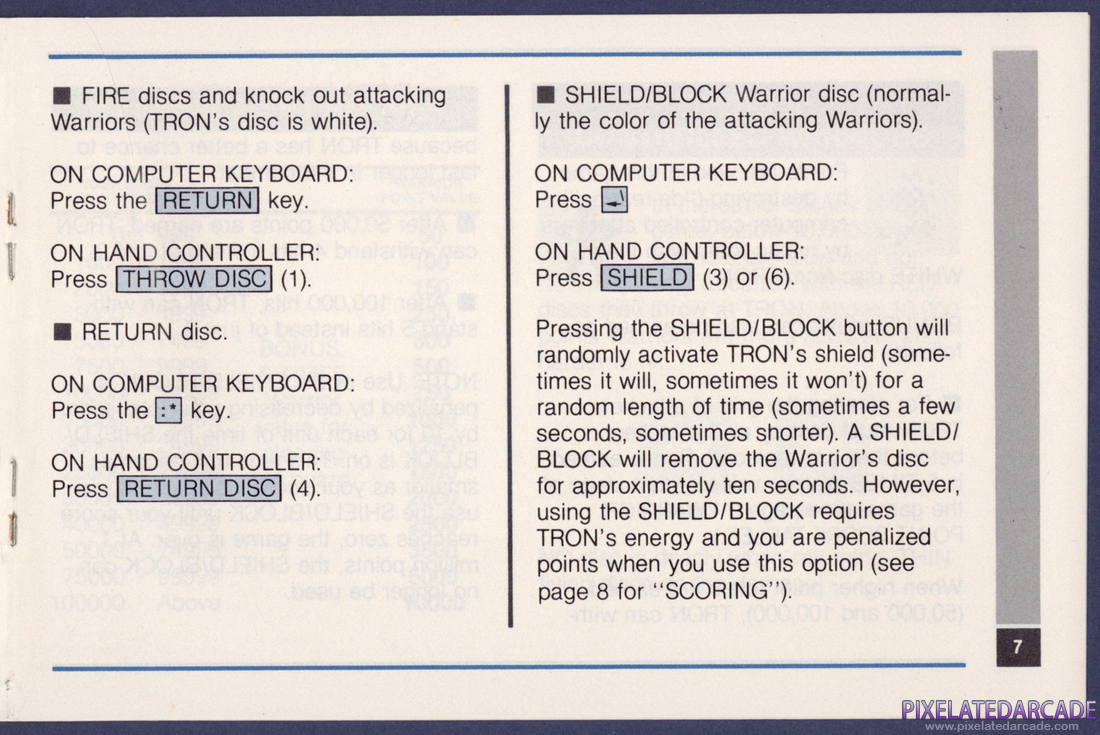 TRON: Deadly Discs: Instruction Manual - Page 7