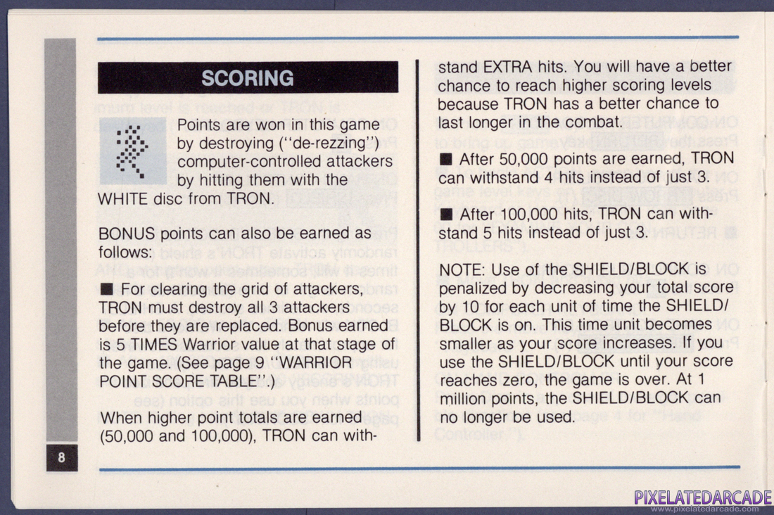 TRON: Deadly Discs: Instruction Manual - Page 8